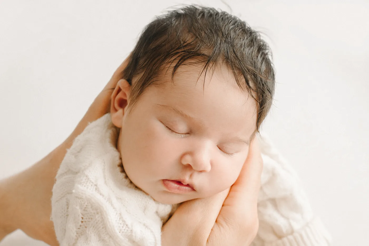Newborn sleeping in Michelle’s studio